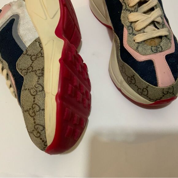 Gucci Rhyton Mixed Media GG Canvas Sneaker size 37 - Picture 9 of 16